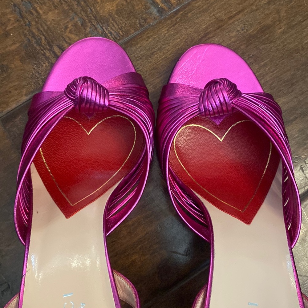 Gucci Pink Slingback Crawford Heeled Sandals - Picture 3 of 10